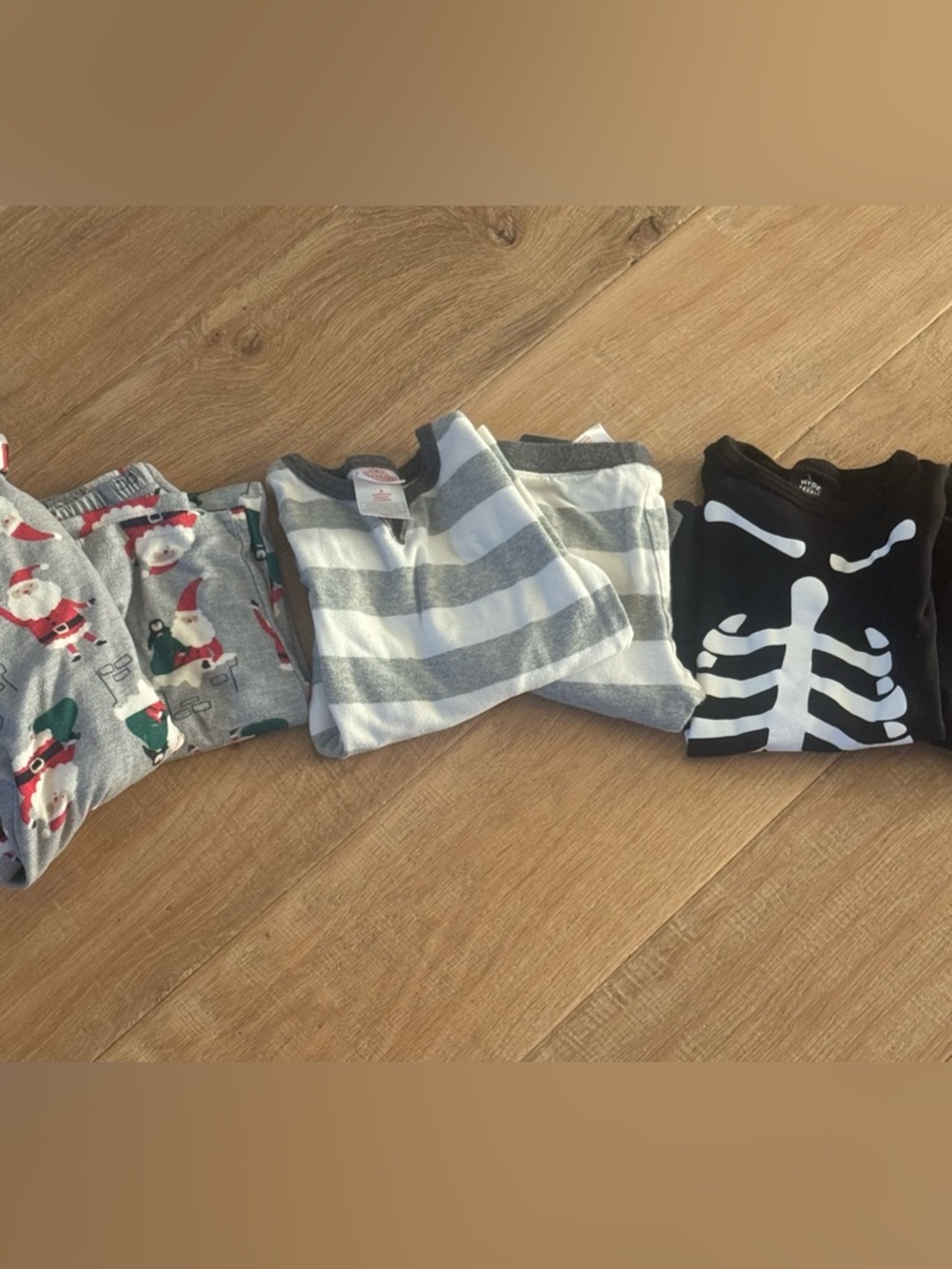 Grey and White Striped Cozy Pajama Set